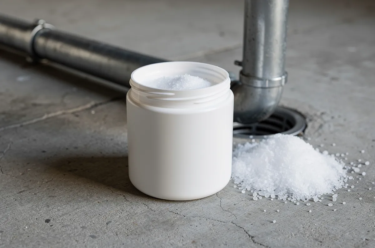 Produto químico desentupidor e cano